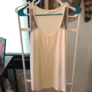 Lace detail tank top